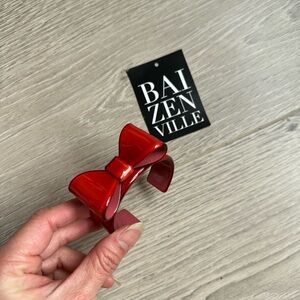 Baizenville Red Bow Cuff Bracelet